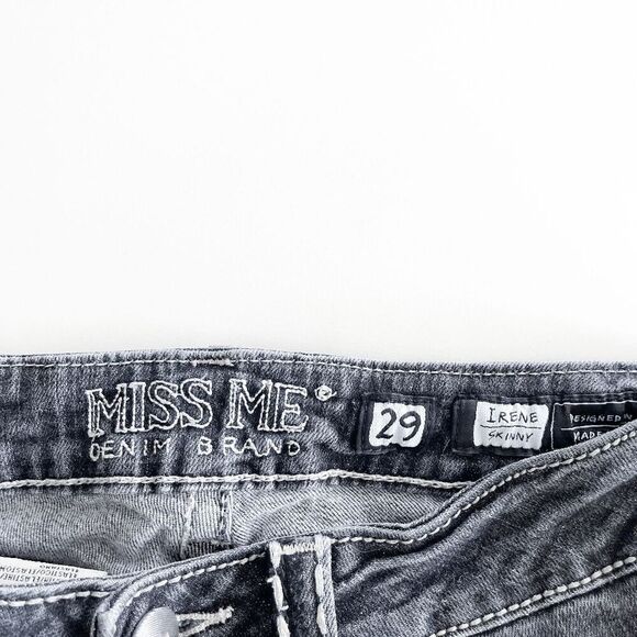 Miss Me Denim Brand Womens JPD1018SK Irene Skinny Jeans Dark Seattle Size 29 - Picture 5 of 11